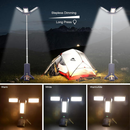 4000LM Camping Light Telescopic Camping Lantern  270° Rotating Aluminum Remote Control Warm/White/Nature