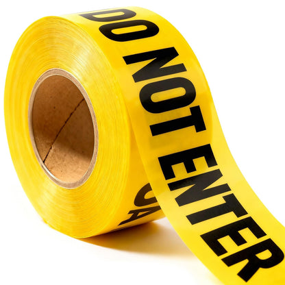 Do Not Enter Tape 3 inch X 1000 feet  Bright Yellow with a Bold Black Print 3 in. Wide for Maximum Readability