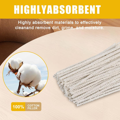 6 Inch Conical Pipe Cleaner Made of Pure Cotton Without Falling Debris Used for Removing Tar, Resin