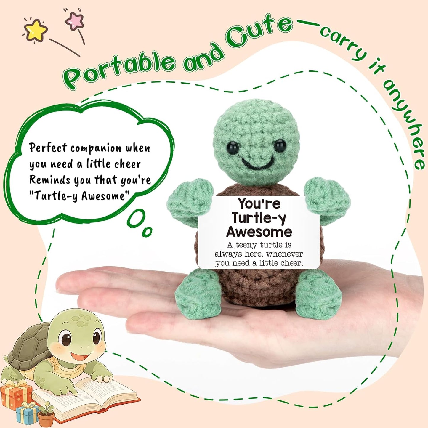 Turtle Valentines Day Gifts for Kids Women Men Birthday Galentines Gifts for Best Friends Coworker Sister Employee