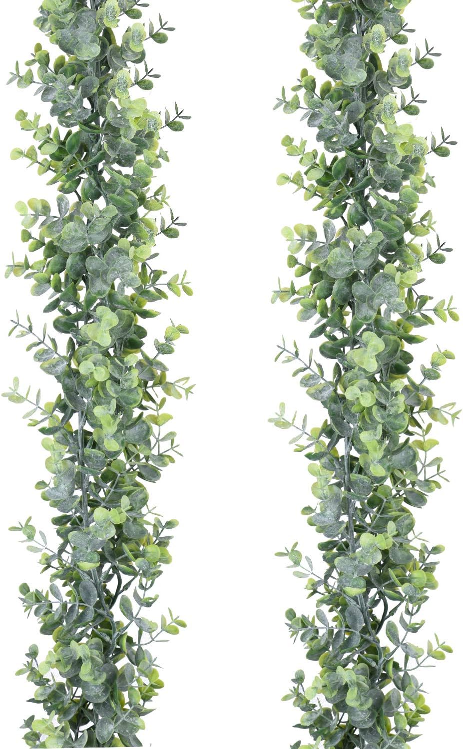 2 Pack Artificial Vines Hanging Eucalyptus Leaves Greenery Garland for Wedding Backdrop Arch Wall Decor