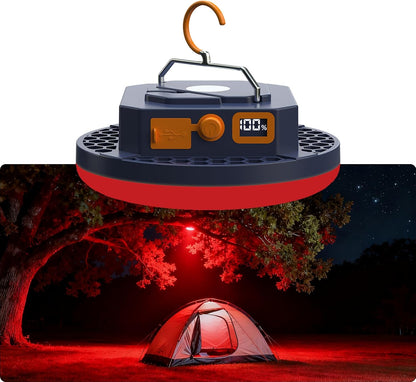 Red Light Insect-Proof Camping Lamp for Stargazing 10000mAh Rechargeable 3000LM Tent Camping Light Portable Led