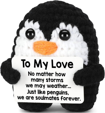 Handmade Crochet Mini Penguin Anniversary Birthday Gift for Boyfriend Girlfriend Wife Husband