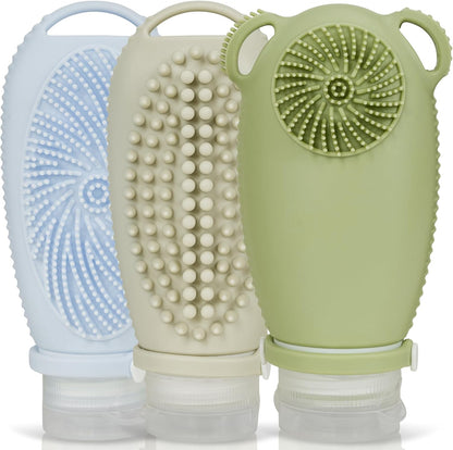3 Pack 3.4 oz with TSA Bag TSA-Approved Leakproof Toiletry Containers Refillable Shampoo Bottles