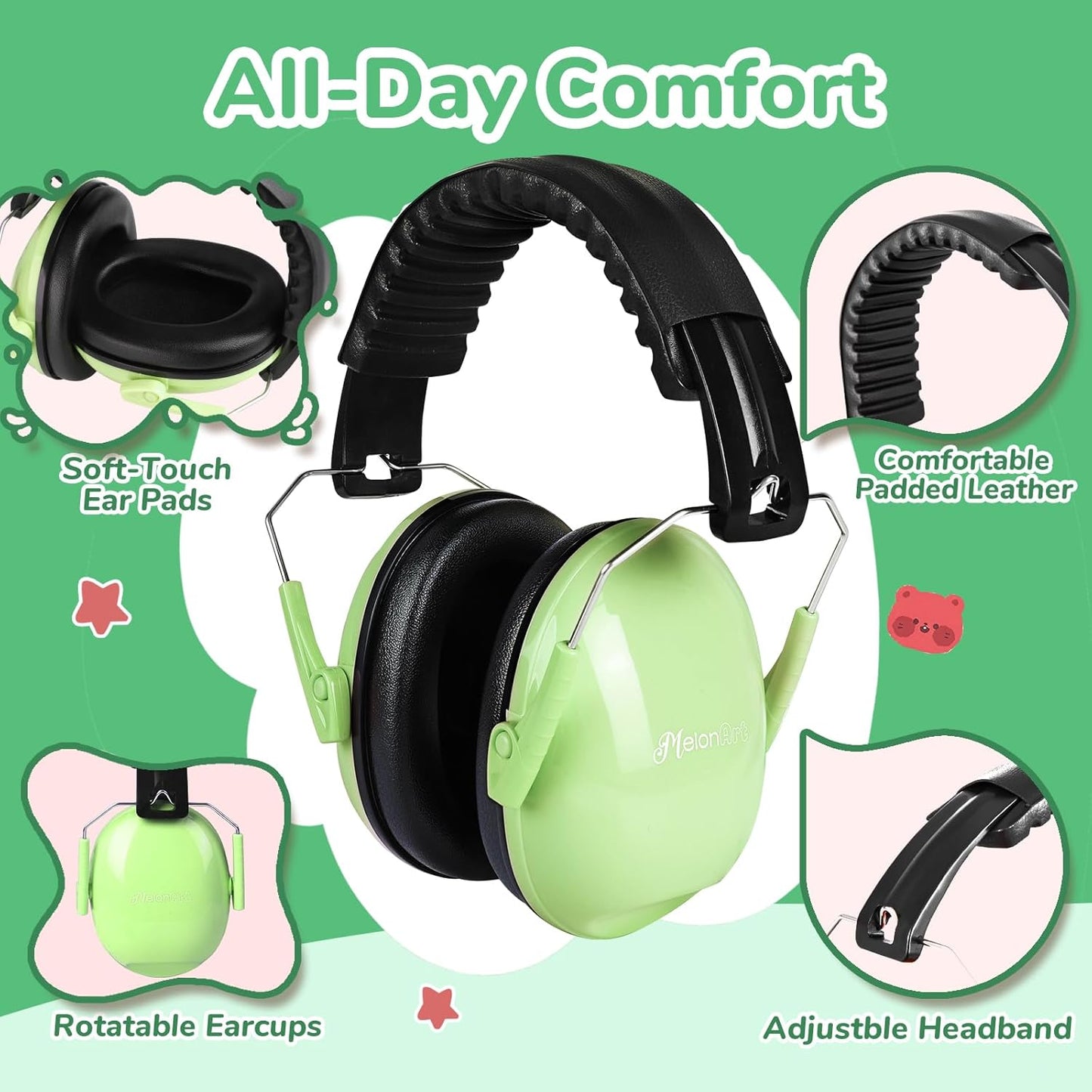 Noise Cancelling Headphones for Kid Adult 3PCS Kids Ear Hearing Protection 27dB Noise Reduction Earmuffs