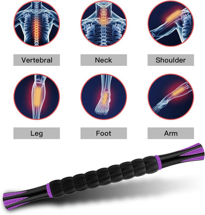Roller Massage Roller Stick Deep Tissue Fascia Blaster for Myofascial Pain Relief Lymphatic Drainage & Body Sculpting