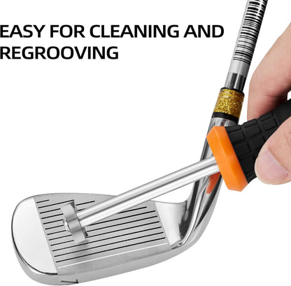 Groove Sharpener Re-Grooving Tool and Cleaner for All Irons Pitching Sand Lob Gap and Approach Wedges