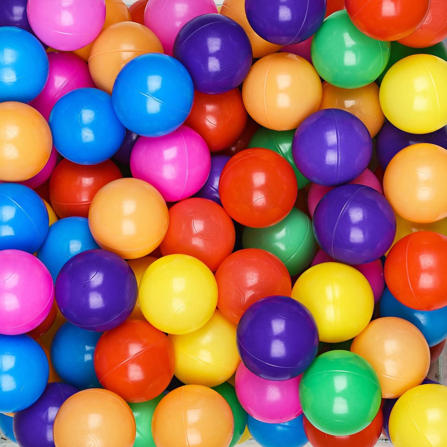 Balls Phthalate Free BPA Free Crush Proof Plastic 7 Bright Colors in Reusable Play Toys for Kids