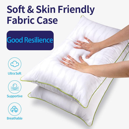 Set of 2,for Sleeping, Adjustable King Pillows 2 Pack with Zipper, Cooling Hotel Quality