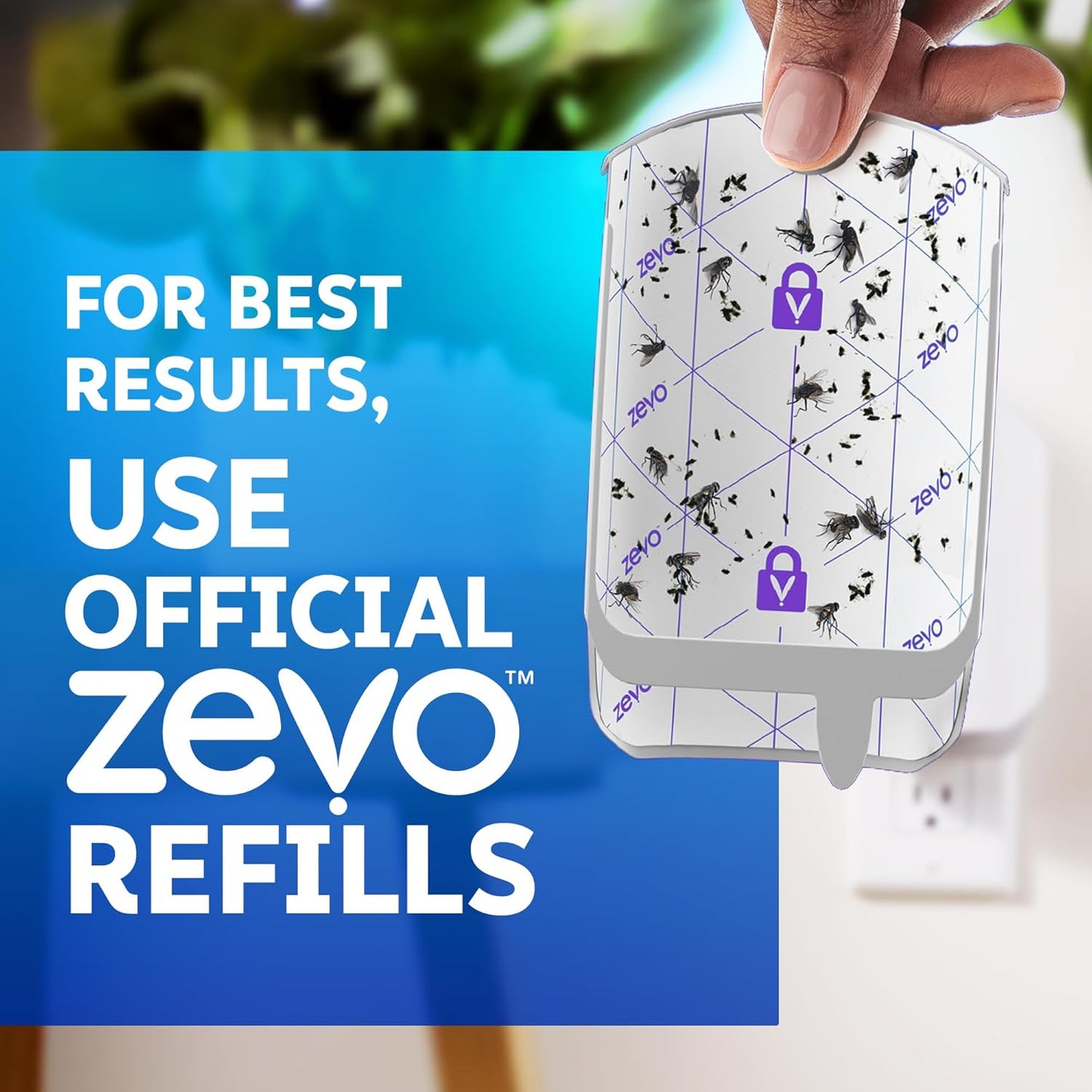 Flying Insect Trap Official Refill Cartridges Fits Both Zevo Trap & MAX Indoor Fly Trap  Authentic Trap+Lock Technology