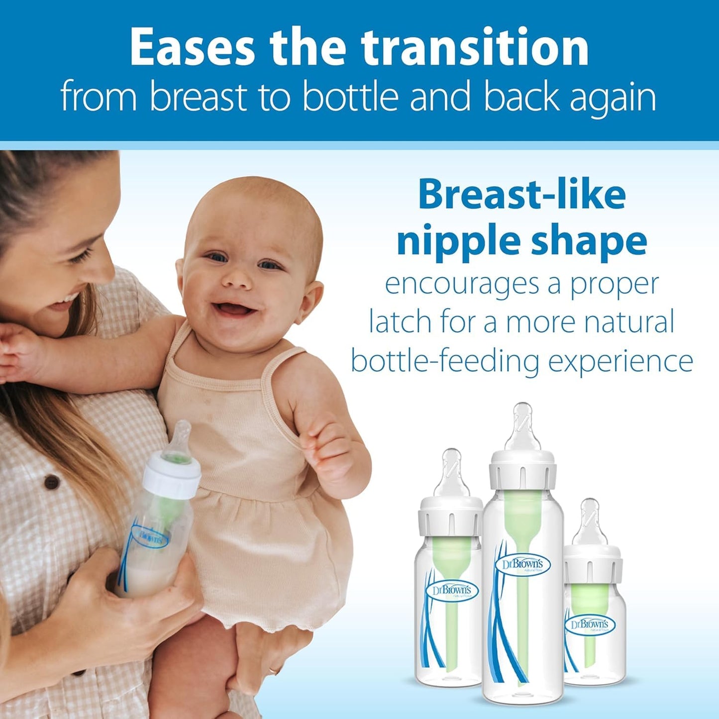 Flow Level 2 Narrow Baby Bottle Silicone Nipple Medium Flow 3m+, 100% Silicone Bottle Nipple, 6 Count
