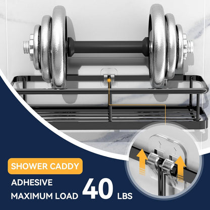 9 Pack Shower Caddy Adhesive Replacement Transparent Shower Adhesive Strips No Drilling Hooks