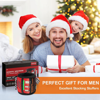2 Pack Stocking Stuffers for Men Women Gifts Magnetic Wristband Men Gifts Tool Belt Magnet Wrist for Holding Screws