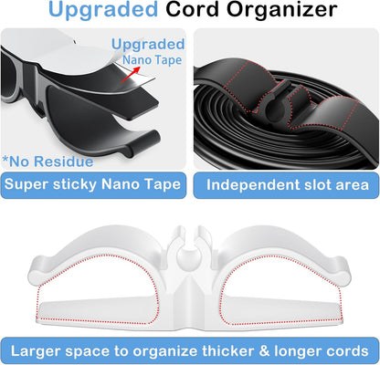 8 Pack Upgraded Kitchen Appliance Cord Organizer Stick On Appliance Wire Organizer Wire Wrapper