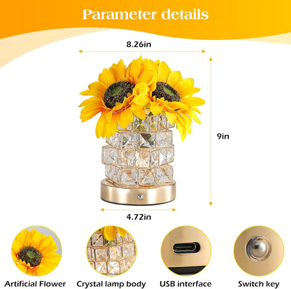 Rechargeable Cordless Touch Table Lamp 3-Colour Infinitely Dimming Small Night Light