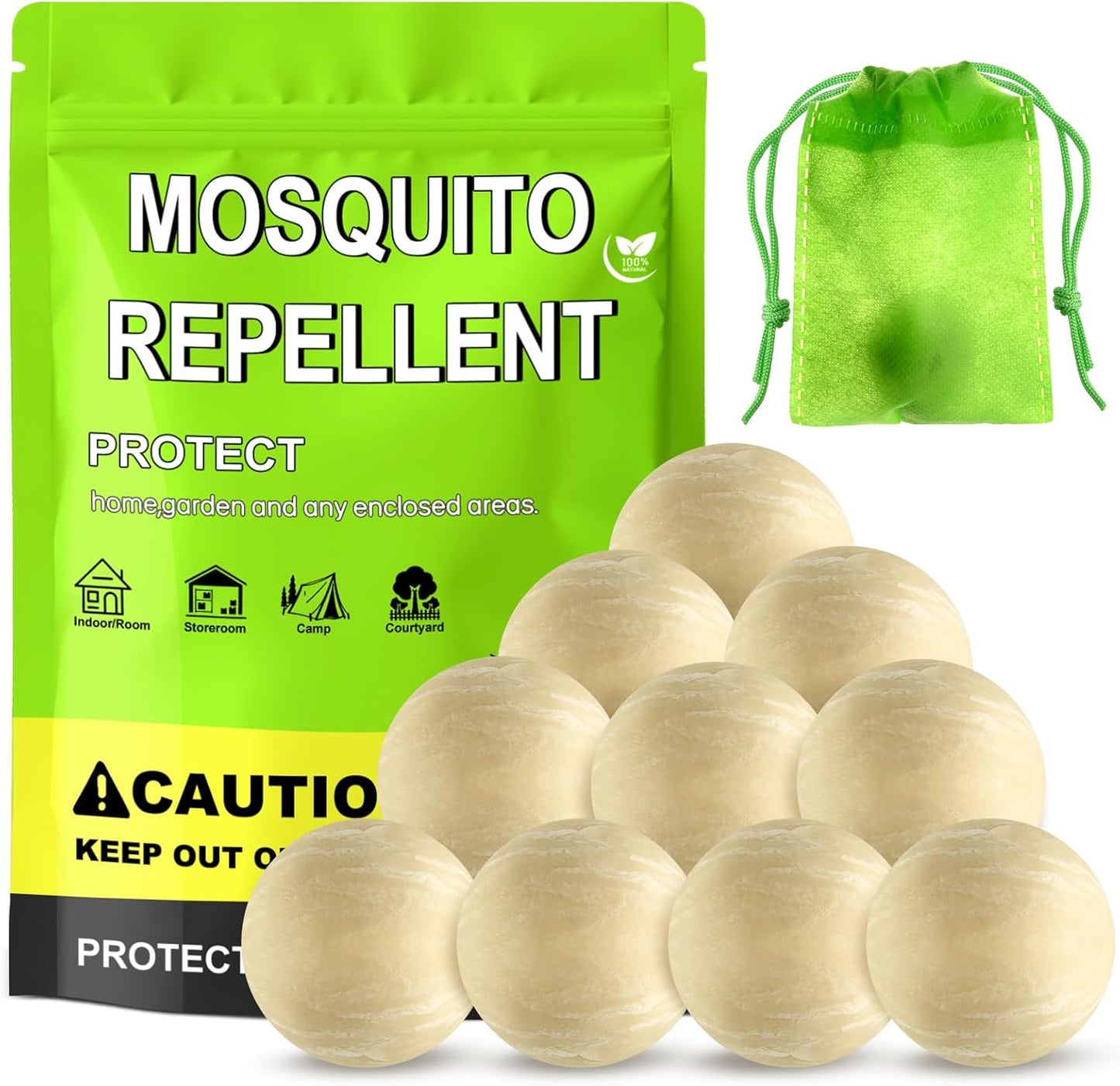 10 Pack Mosquito Repellent Patio Indoor Mosquito Repellent Balls Mosquito Control for Yard Camping