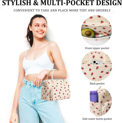 Insulated Lunch Bag for Women Men Large Reusable Lunch Box Adult Leakproof Portable