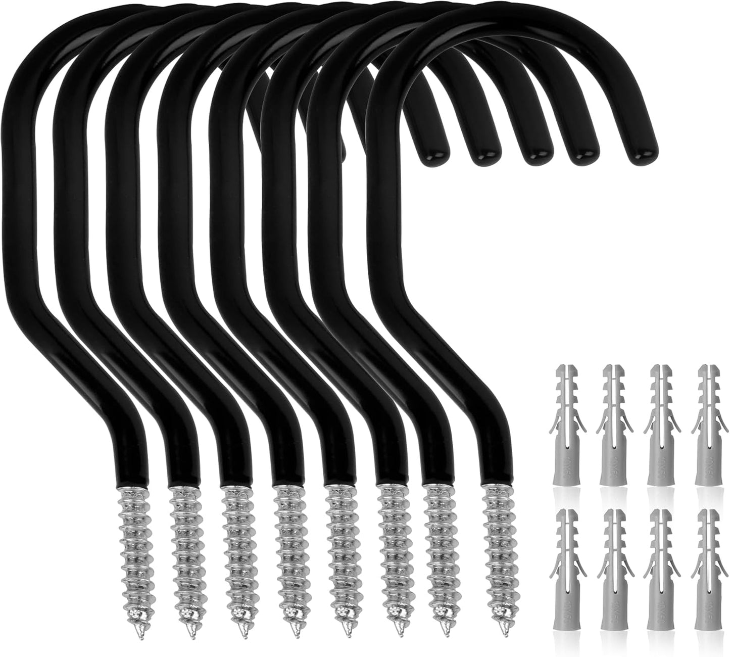 8 Pack Heavy Duty Bike Hook Loading Capacity 100 LBS 6 inch Bike Hooks for Garage Wall