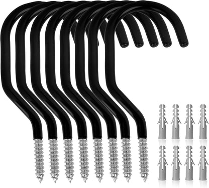 8 Pack Heavy Duty Bike Hook Loading Capacity 100 LBS 6 inch Bike Hooks for Garage Wall
