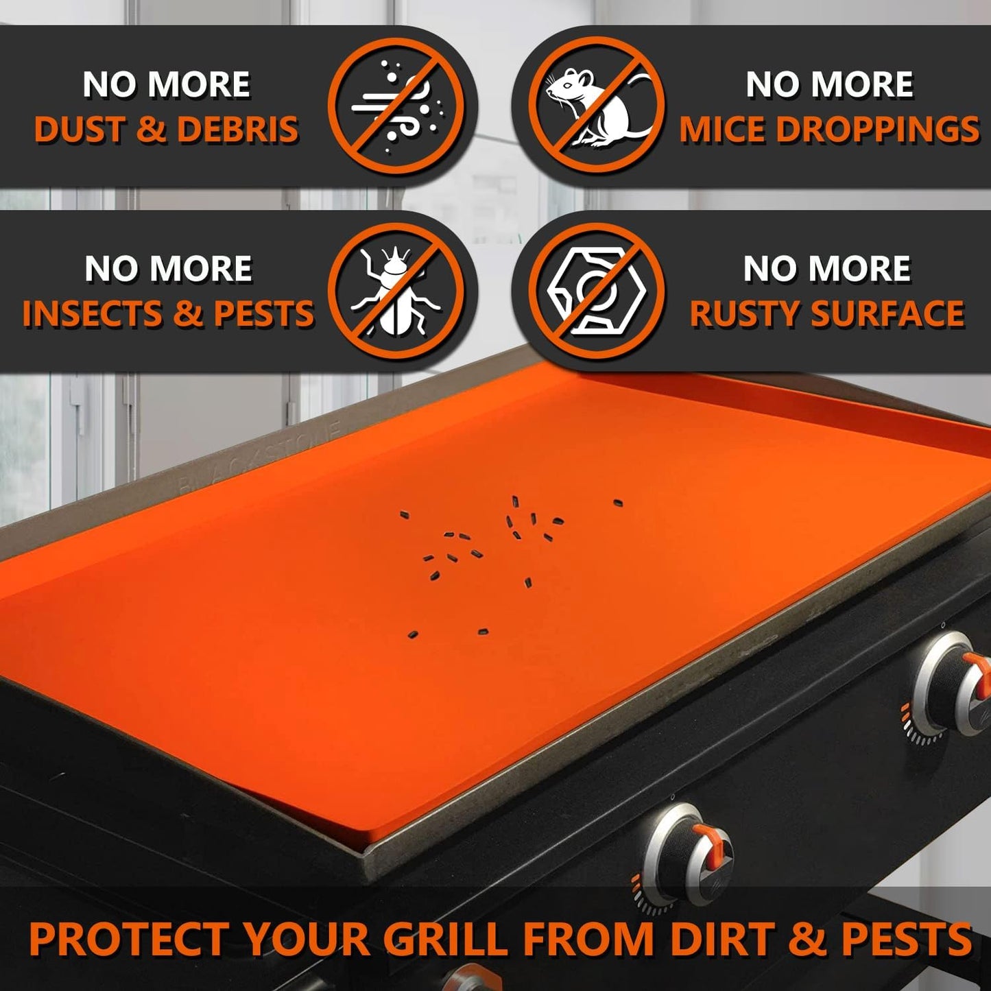 36" Silicone Griddle Mat for Blackstone 36 Inch Grill Heavy Duty Food Grade Silicone Griddle Cover