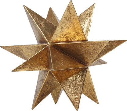 Modern Style Indoor Home Decor Resin Gold Multi-Angle Stars Abstract Geometric Sculpture