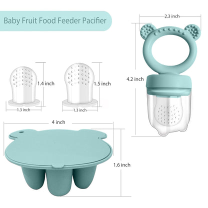 Food Freezer Tray with Teething Popsicle Molds  Baby Fruit Feeder and Breastmilk