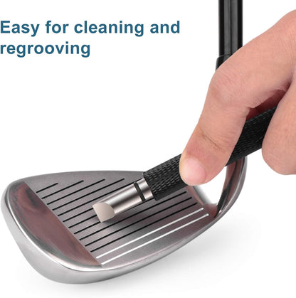Golf Club Groove Sharpener Re-Grooving Tool and Cleaner for Wedges & Irons - Generate Optimal Backspin