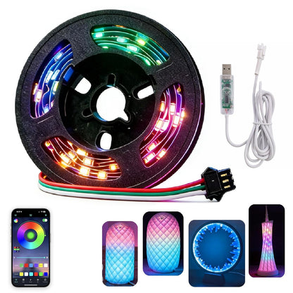 App Control Led Lamp Kit 001 for Bambu Lab 3D Printer Light Iridescent RGB LED Strip Light Bundle
