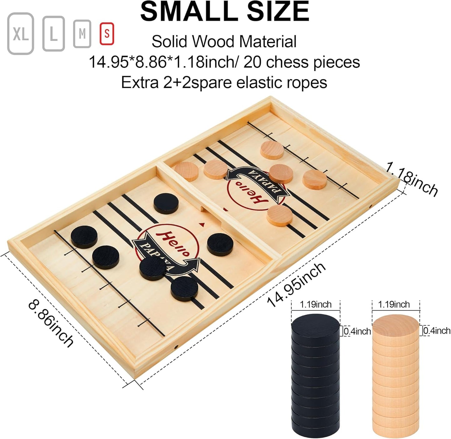 Test Your Speed and Accuracy with This Fast-Paced Wooden Air Hockey Desktop Battle Board Game