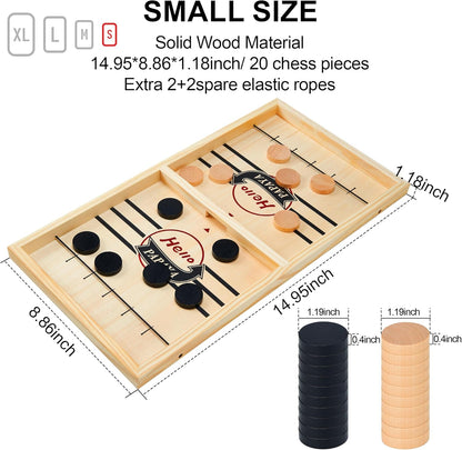 Test Your Speed and Accuracy with This Fast-Paced Wooden Air Hockey Desktop Battle Board Game