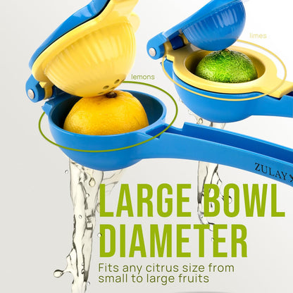 Kitchen Metal 2-in-1 Lemon Squeezer Sturdy Max Extraction Hand Juicer Lemon Squeezer Gets Every Last Drop