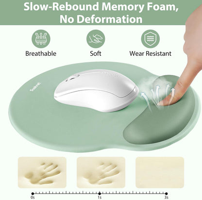 Keyboard Wrist Rest 3-in-1 Gel Memory Foam Ergonomic Mouse Pad with Wrist Rest Set Gaming Mousepad Arm Cushion