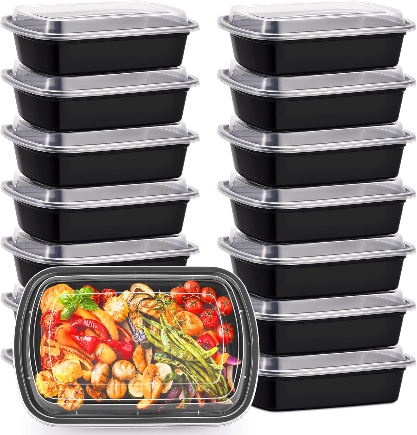 38oz Meal Prep Containers Extra Large &Thick Food Storage Containers with Lids Reusable Plastic