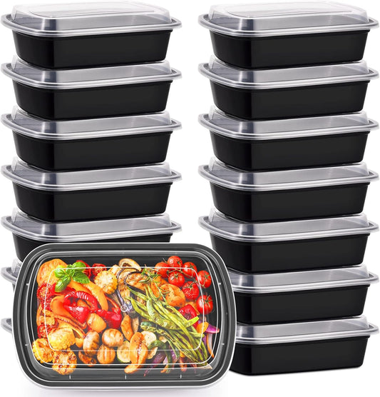 38oz Meal Prep Containers Extra Large &Thick Food Storage Containers with Lids Reusable Plastic