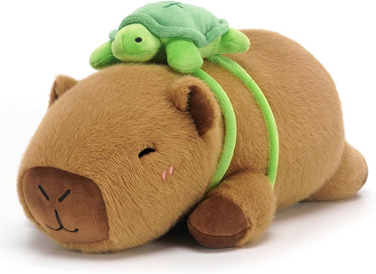 Stuffed Animals Capybara Plush Weighted Capybara Stuffed Animals with Turtle Backpack