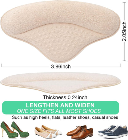 Heel Grips Liner for Loose Shoes Heel Cushion Pads Heel Inserts for Shoe Too Big Men Women Ultra Soothing Heel Protectors for Heel Pain