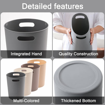 4 Pack Small Trash Can for Bathroom 3 Gallon/12-Liter Wastebasket Round Plastic Garbage Container Bin