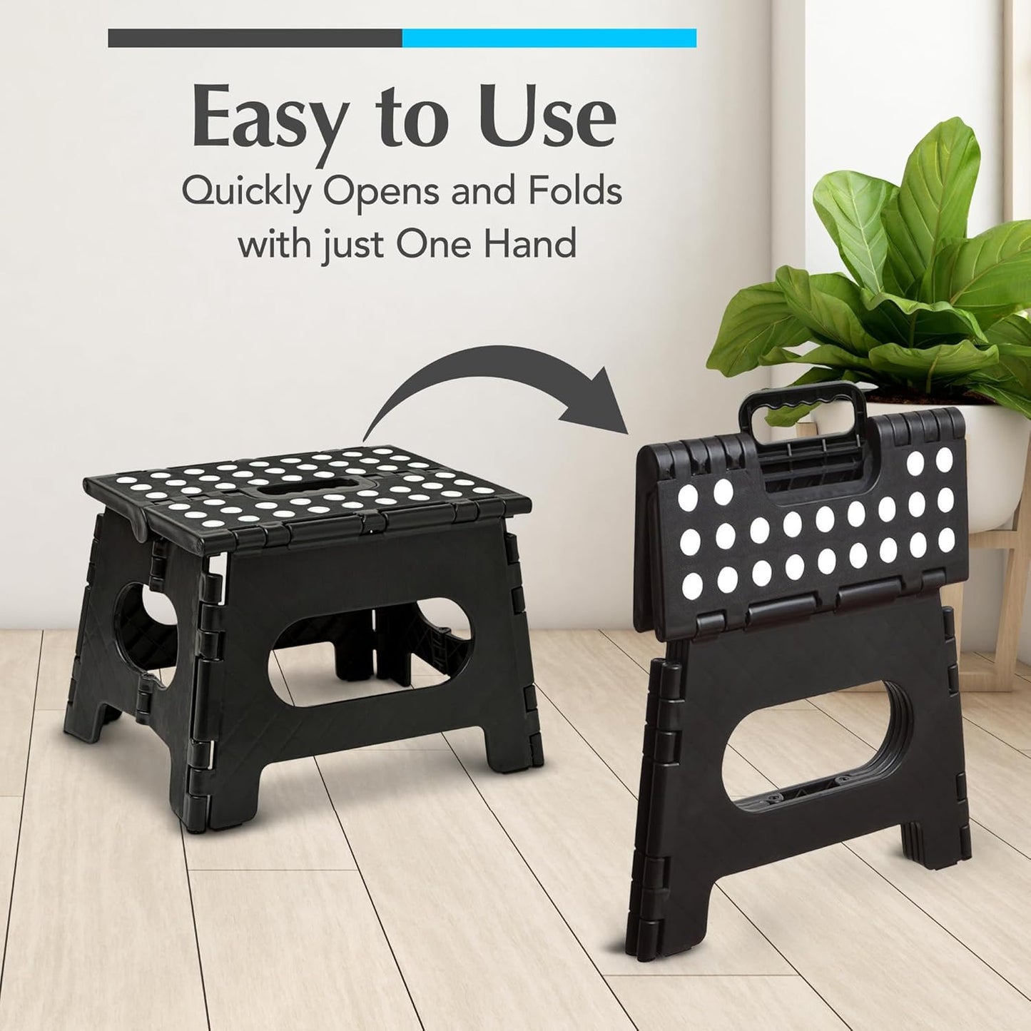 Folding Step Stool Sturdy Enough Collapsible Stool to Support Adults and Safe Enough for Kids