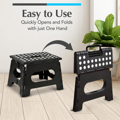 Folding Step Stool Sturdy Enough Collapsible Stool to Support Adults and Safe Enough for Kids