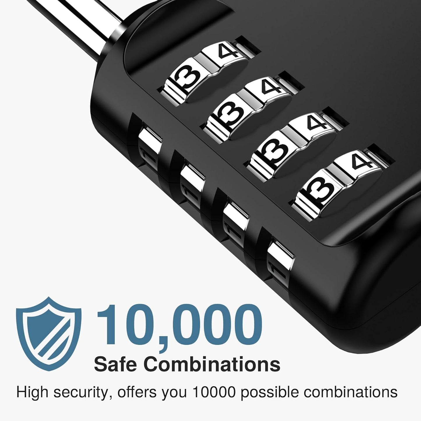 2 Pack Combination Lock for Locker 4 Digit Outdoor Waterproof Padlock for School Gym Sports Fence, Toolbox