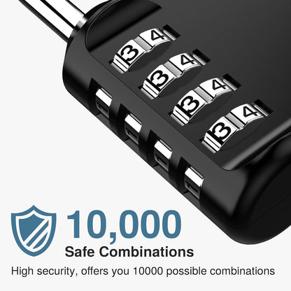2 Pack Combination Lock for Locker 4 Digit Outdoor Waterproof Padlock for School Gym Sports Fence, Toolbox
