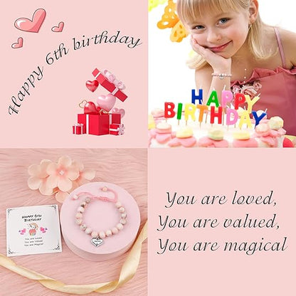 Beaded Bracelets as 1/2 1 2 3 4 5 6 7 8 9 10 11 12 13 14 15 16 Year Old Birthday Gift, Adjustable Cross/Pearl Bracelet as Happy Birthday Gifts