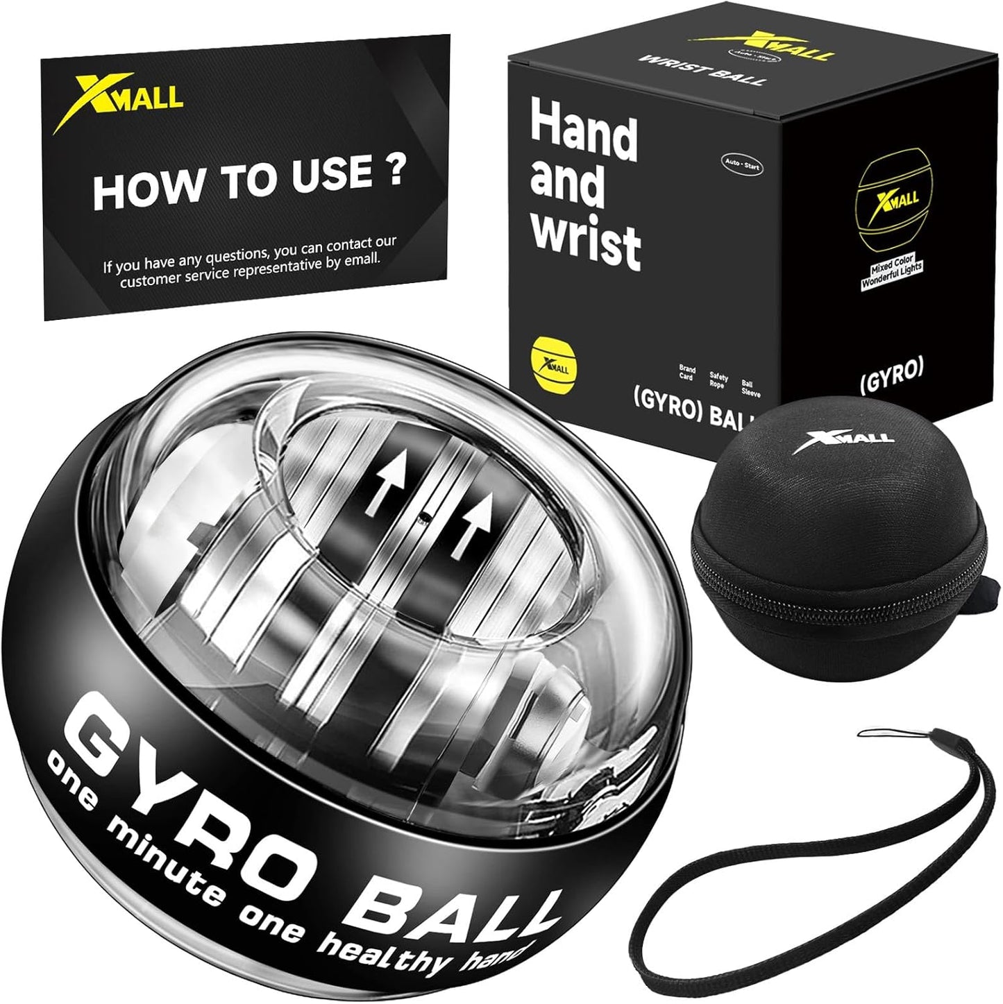 Torque Ball Hand Exerciser Grip Strength Trainer Forearm Strengthener Wrist Power Gyro Ball Hand Strengthening Devices