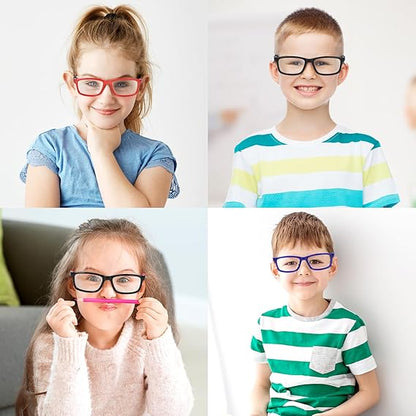 Teens Glasses Unbreakable TR90 Frame 180° Flexible Lightweight & Safe Glasses for Kids