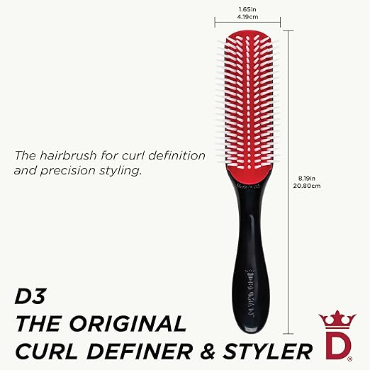 Original Curl Definer & Styler Curly Hair Brush for Women & Men 7 Row Detangling & Curl Defining