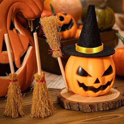14 Pcs Small Black Witch Hats for Crafts Halloween Party Decor Mini Witch Hat
