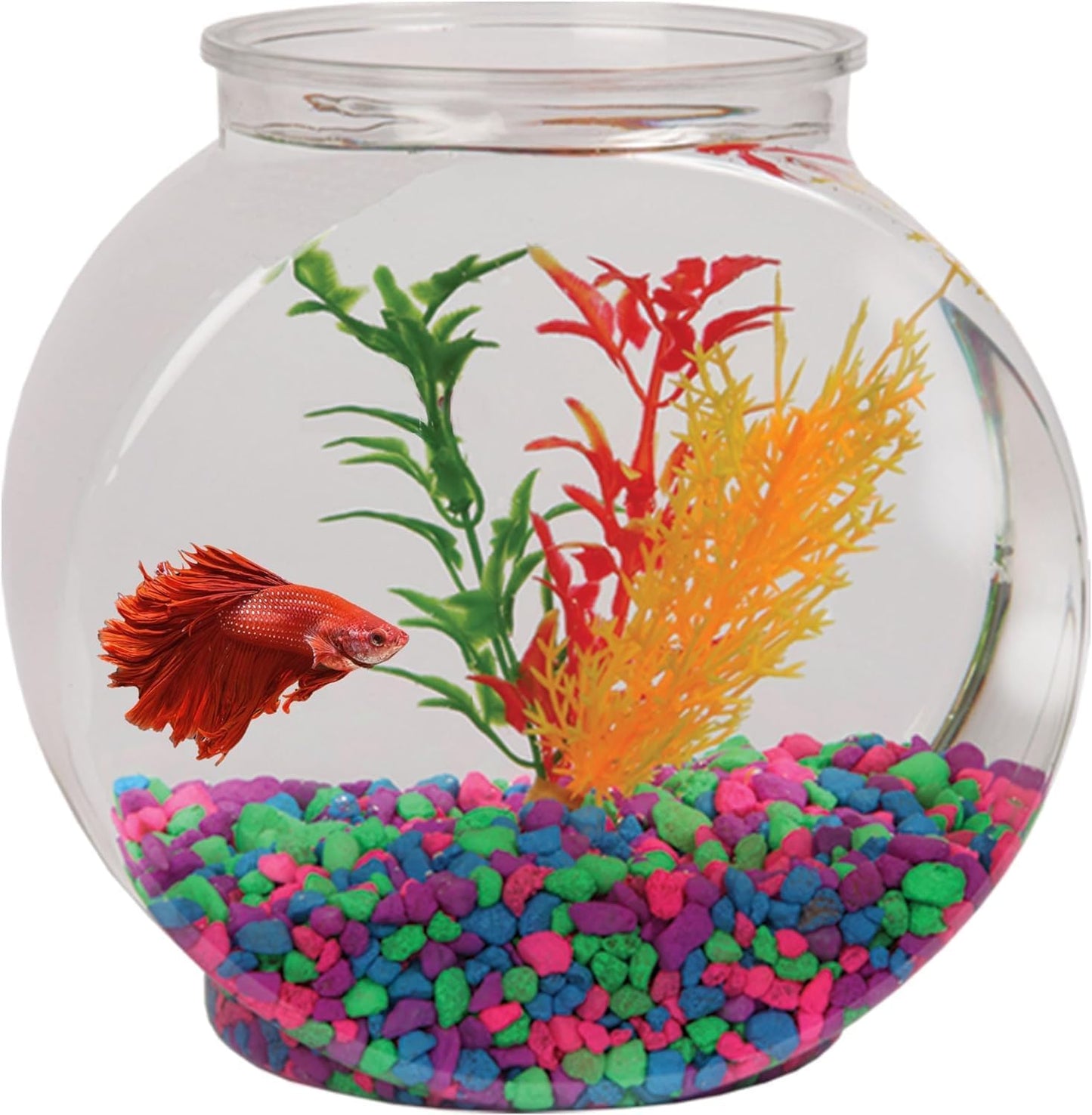 1-Gallon Fish Bowl Impact-Resistant Plastic Ideal for parties, wedding receptions, and party drinks.