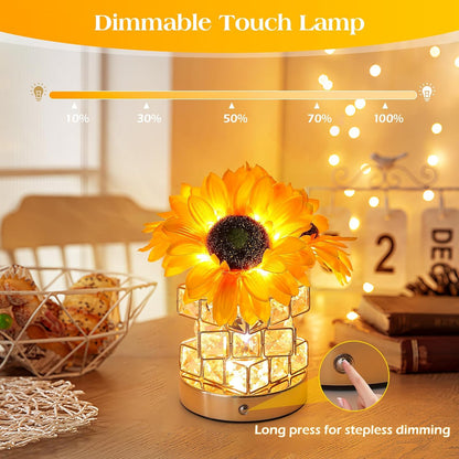 Rechargeable Cordless Touch Table Lamp 3-Colour Infinitely Dimming Small Night Light