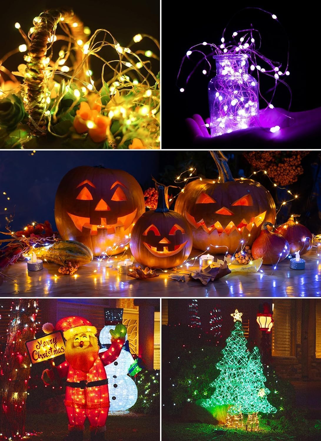 Color Changing Fairy String Lights  33 ft 100 LED USB Silver Wire Lights with Remote and Timer Starry Fairy Light
