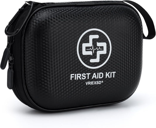 150 Piece Small Waterproof Hard Shell Medical Kit for Home Car Travel Camping Truck Hiking